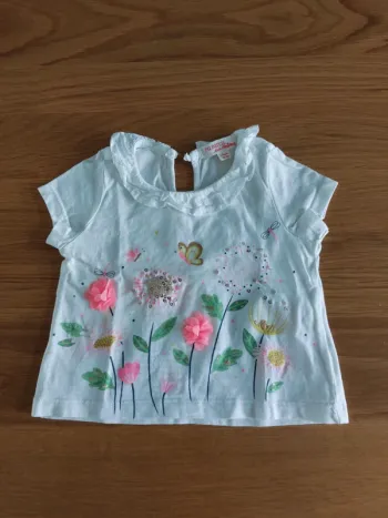 T-shirt fleuri 3 mois