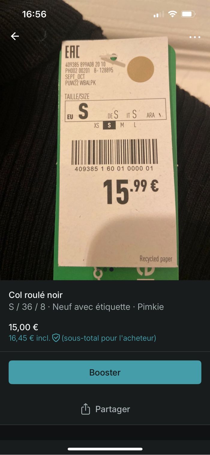 Col roulé noir - photo numéro 2