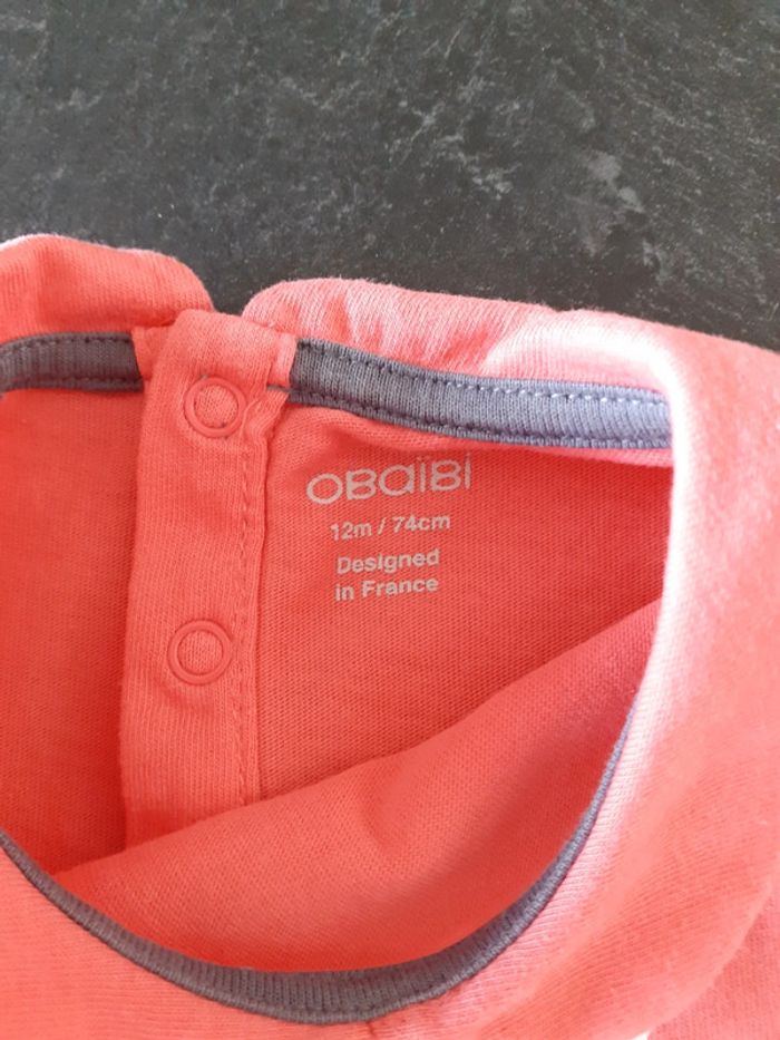 T-shirt fille manches longues corail koalas 12 mois - photo numéro 7