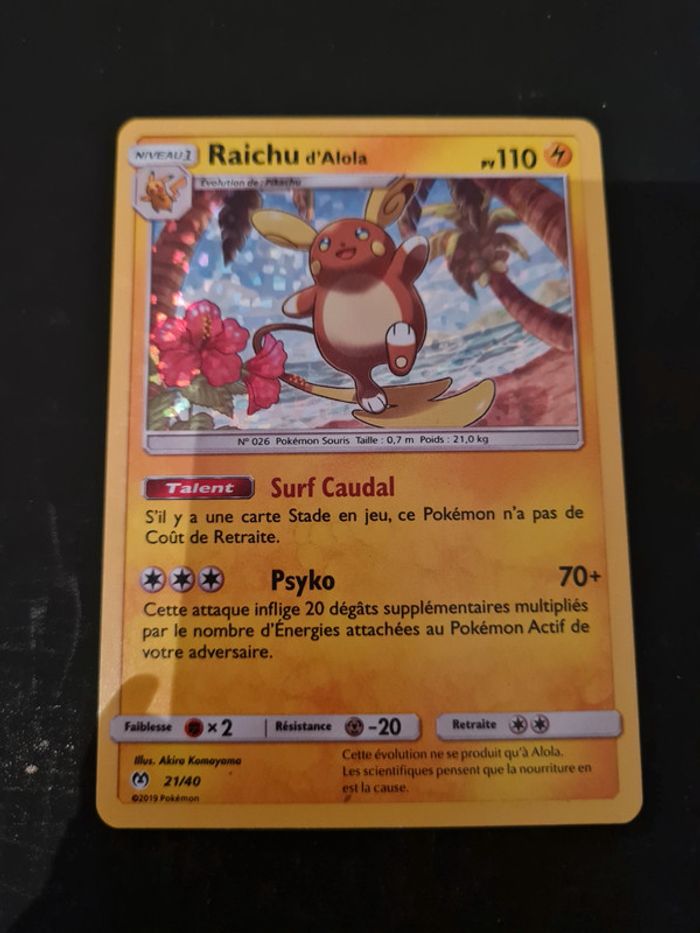 Carte pokémon Raichu 21/40