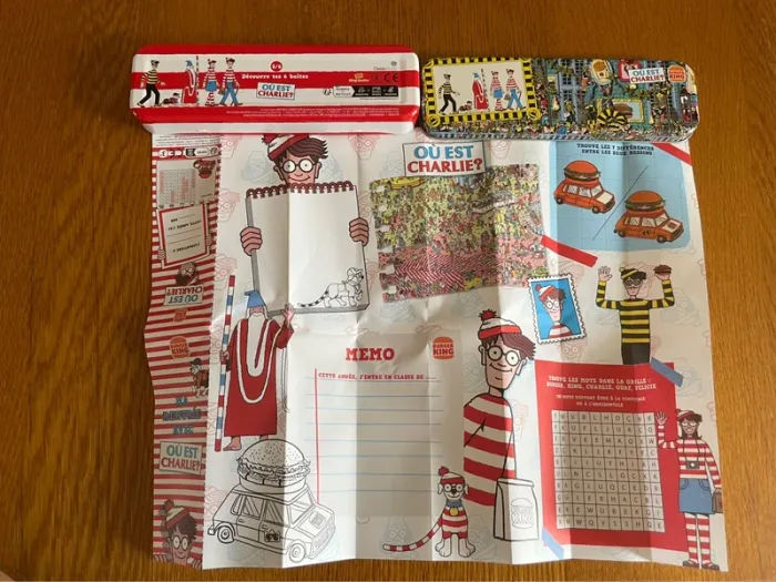 Boîte où est Charlie de Burger King boîte 5/6