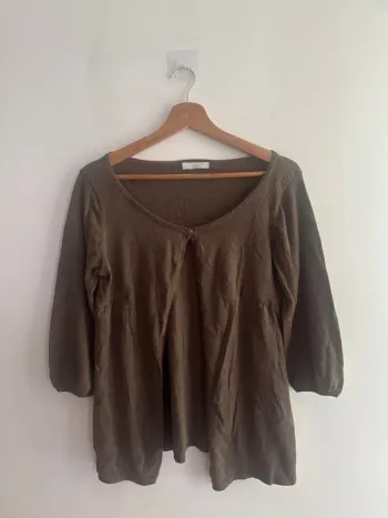 Haut marron à manches 3/4