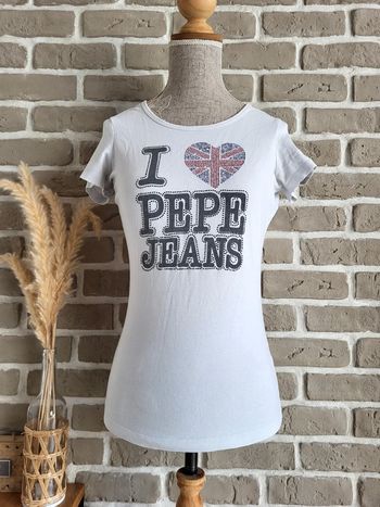 T-shirt blanc I 🩷 Pepe Jeans en strass - Vintage Y2K