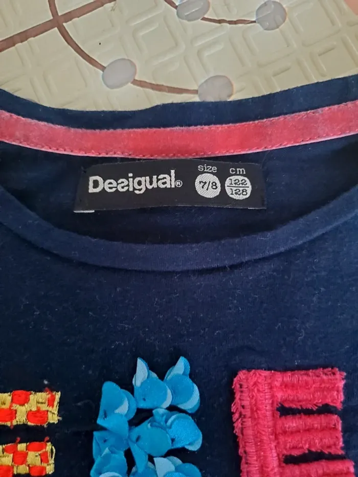 T-shirt manche longue desigual 7 8 ans - photo numéro 2