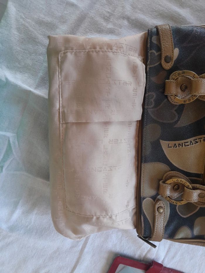 Très beau sac en cuir a motifs vintage Lancaster - photo numéro 12