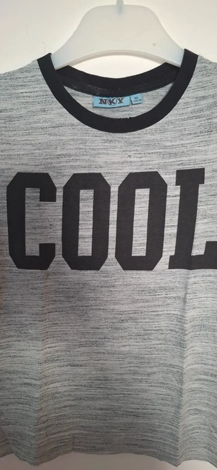 T-shirt enfant NKY Taille 128 cm / 8 ans Modèle "COOL" - photo numéro 2