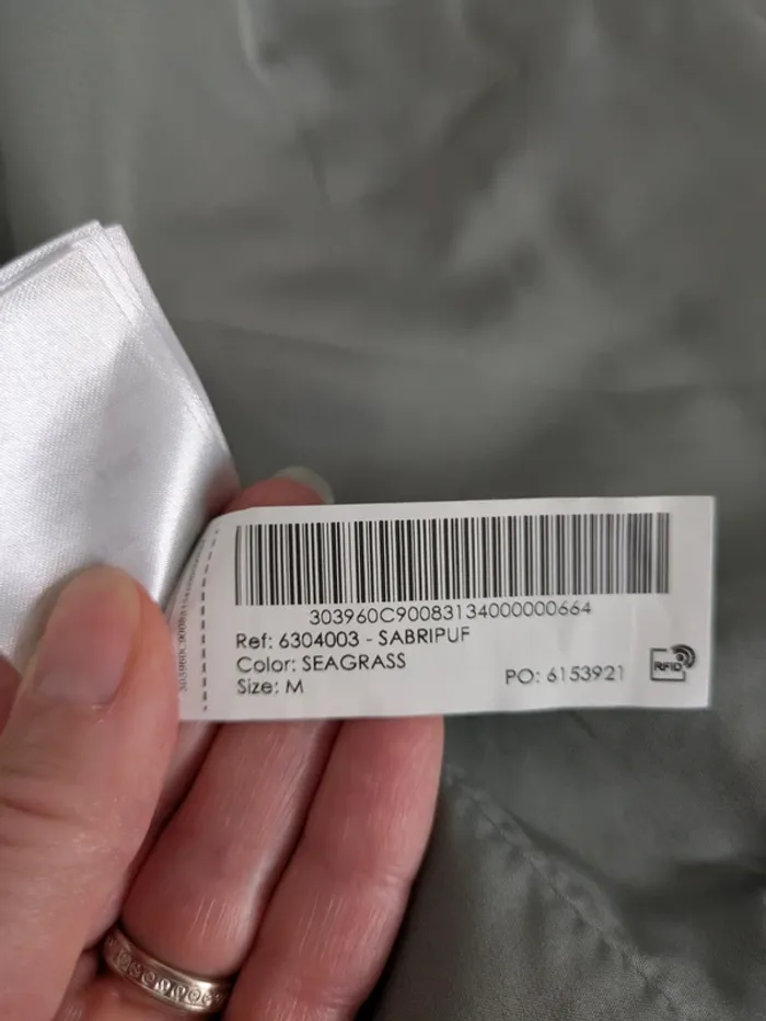 Veste zippée en simili cuir vert/gris - Bonobo - taille M - photo numéro 7