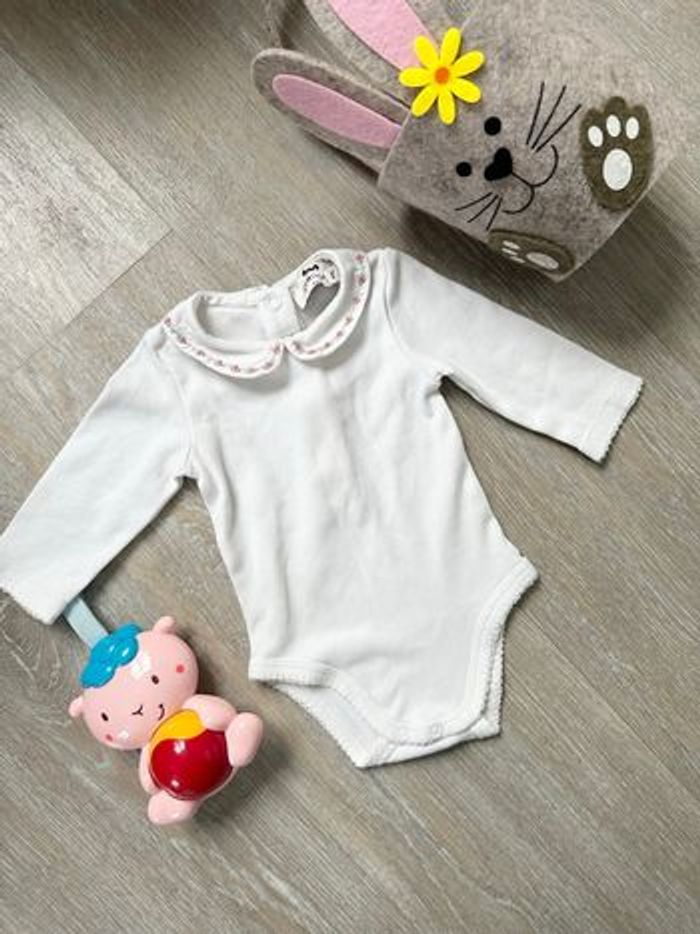 Body avec col Claudine fleuri 3M - Cyrillus - photo numéro 1
