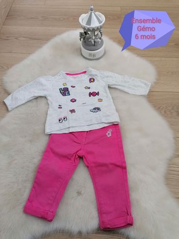 Ensemble Gémo bébé fille 6 mois #espanolitinafille6mois