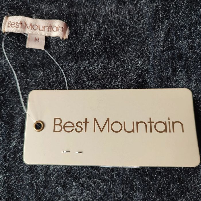 Pull noir d'hiver col V, taille M, Best Mountain - photo numéro 3