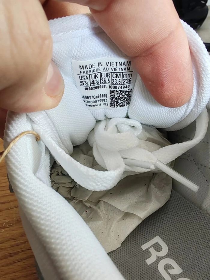 Baskets Reebok BB 4000 II 36.5 Blanc et Gris - photo numéro 6