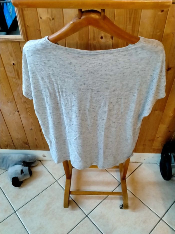 T-shirt gris chiné - photo numéro 3