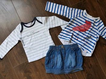 Ensemble 3 pièces printemps fille dpam tae inextenso 12mois