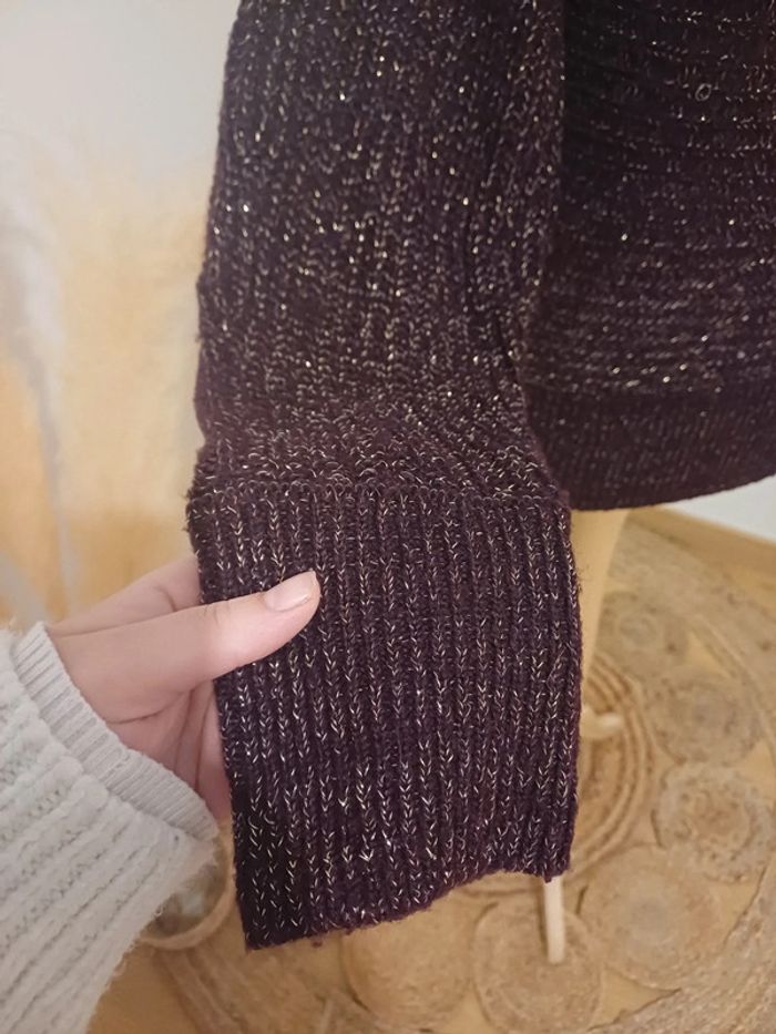 Pull violet pailleté Lady Blush taille M 38 - photo numéro 5