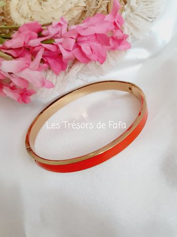 Bracelet jonc orange