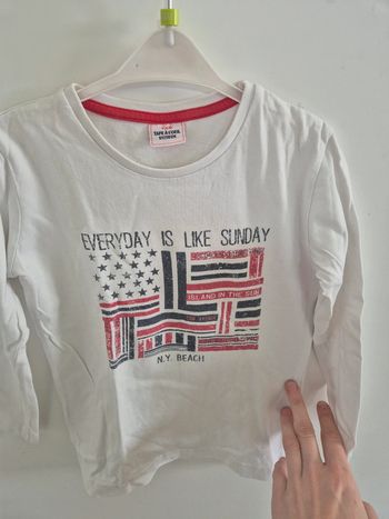 T-shirt blanc manche longue