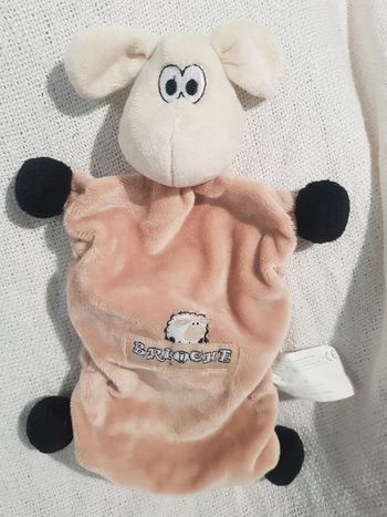 Doudou plat  mouton beige Brioche