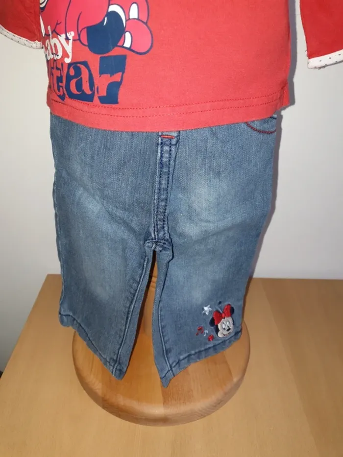 Ensemble pull et jean Minnie 12 mois - photo numéro 3