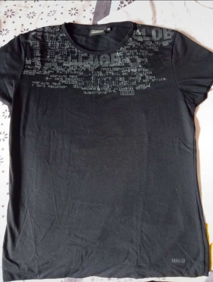 Lot de 2 T-shirts noir et blanc AIGLE - photo numéro 3