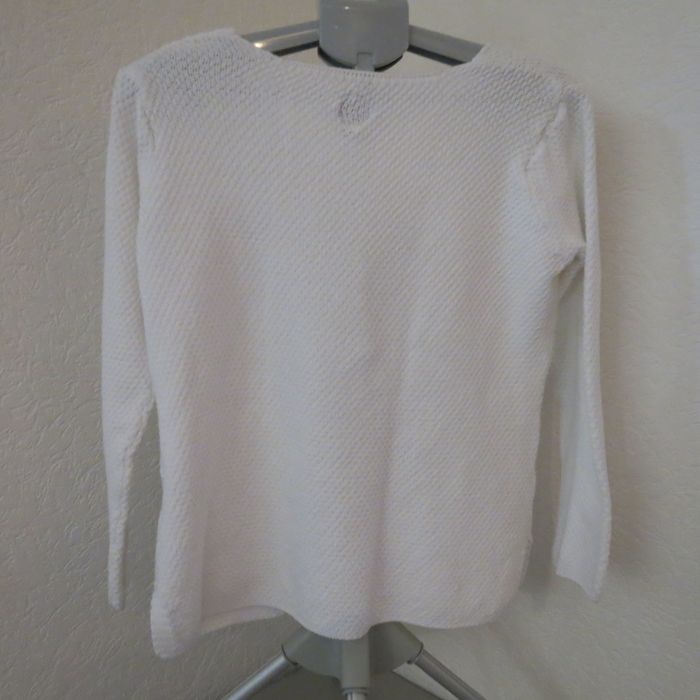 Pull Blanc du Nil – Taille T2 / 38 – 100% Coton - photo numéro 5