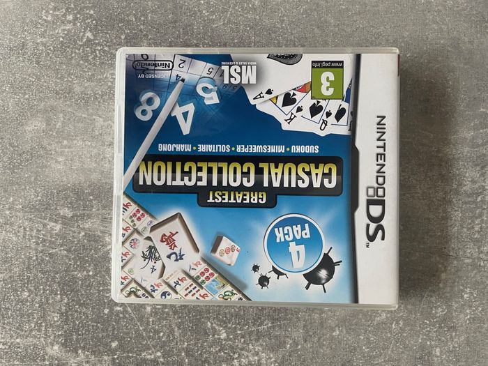 Jeu pour Nintendo DS, Greatest casual collection, sudoku, mahjong, solitaire, en français.