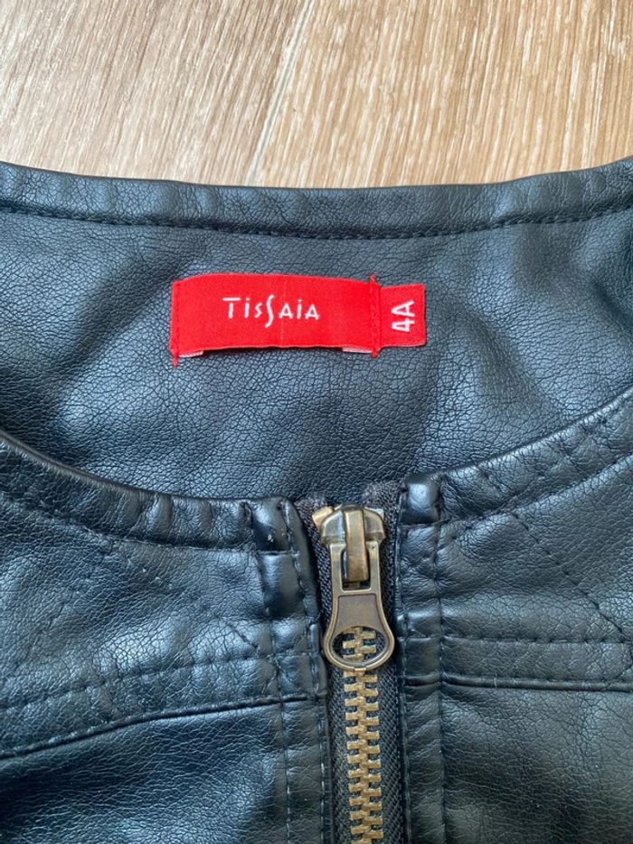 🎀 Veste similicuir noir 4 ans tissaia - photo numéro 2