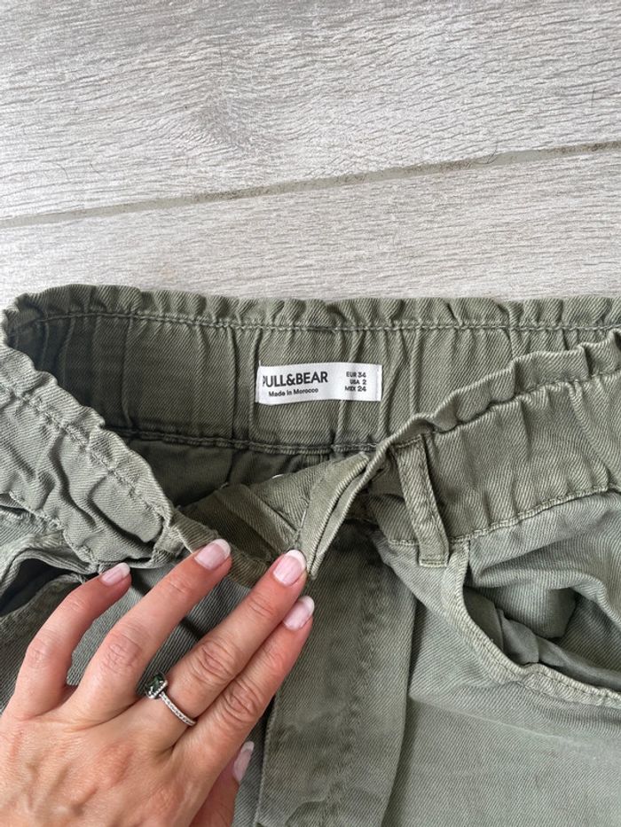 Pantalon kaki taille élastique – Style casual -taille 34 - photo numéro 2
