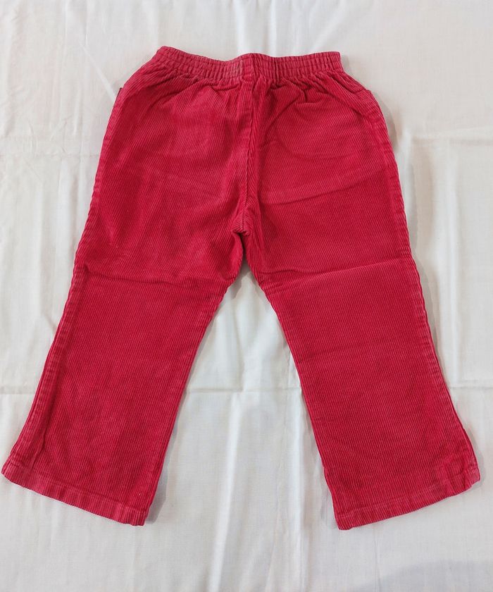 Pantalon velours rouge taille 36 mois/3 ans - photo numéro 2