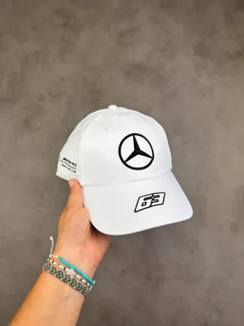 Casquette Mercedes F1 63 Russell Blanche Neuve