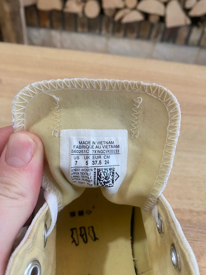 Baskets converse all star blanc crème taille 37,5 - photo numéro 5