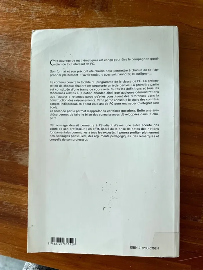 Livre mathématique pc-pc* - photo numéro 3