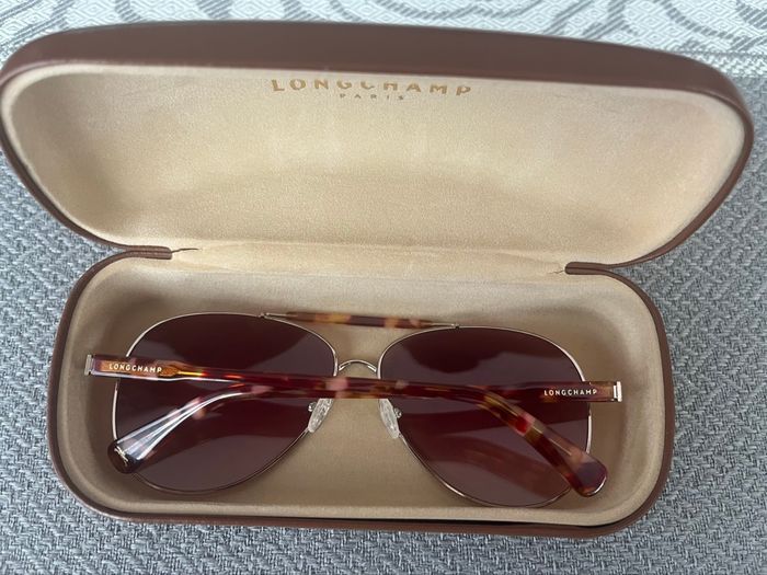 Lunettes de soleil femme Longchamp – verres dégradés violet + étui - photo numéro 2