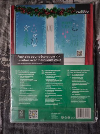 Pochoirs fenêtre Noël