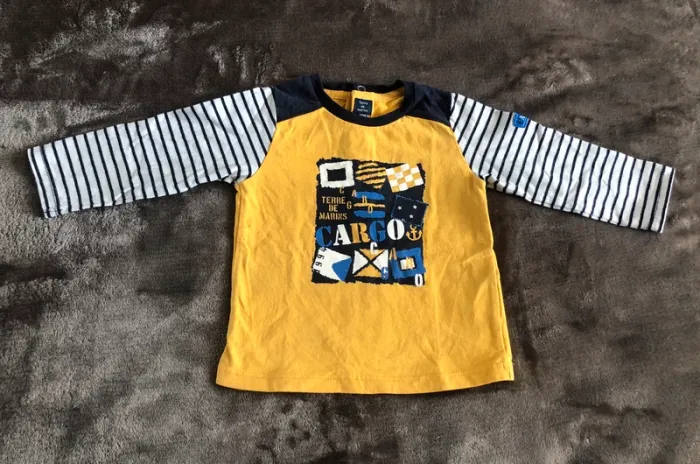 Ensemble T-shirt ml et jean 12 mois - photo numéro 2