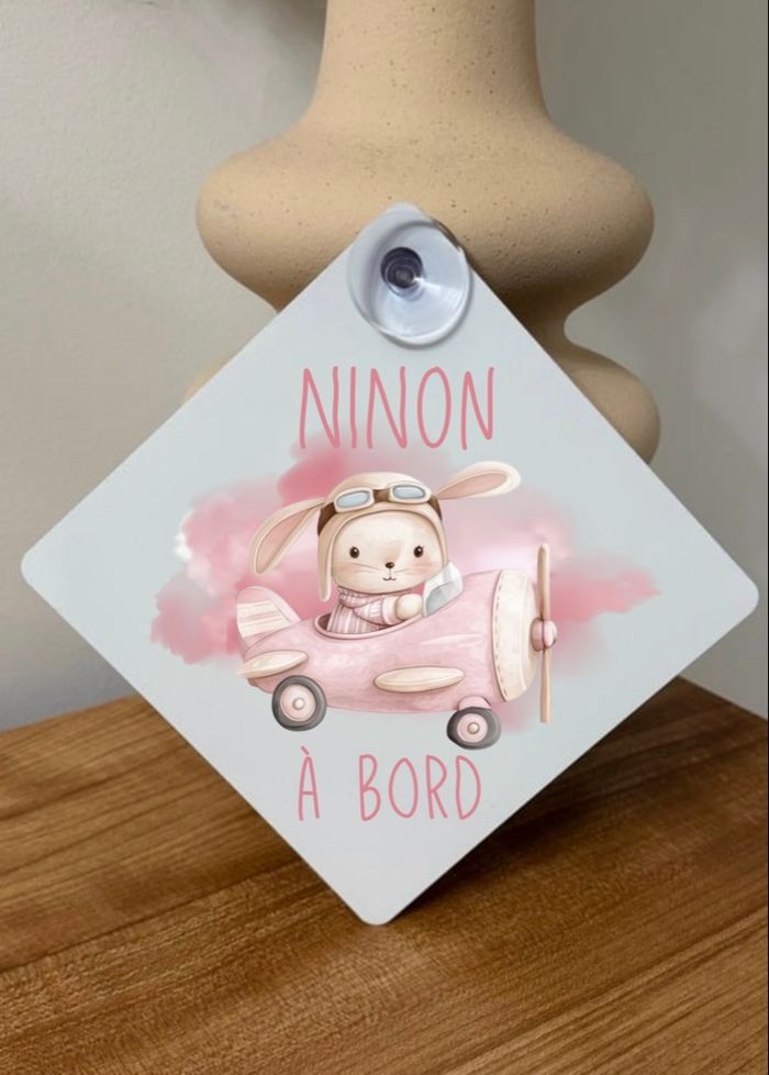 Pancarte voiture « Bébé à bord » personnalisée - photo numéro 4