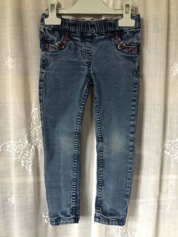 Jeans grosses coutures fuchsia 4 ans Sergent-major