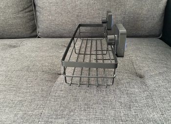 Étagère / panier de douche à ventouses – rangement salle de bain noir