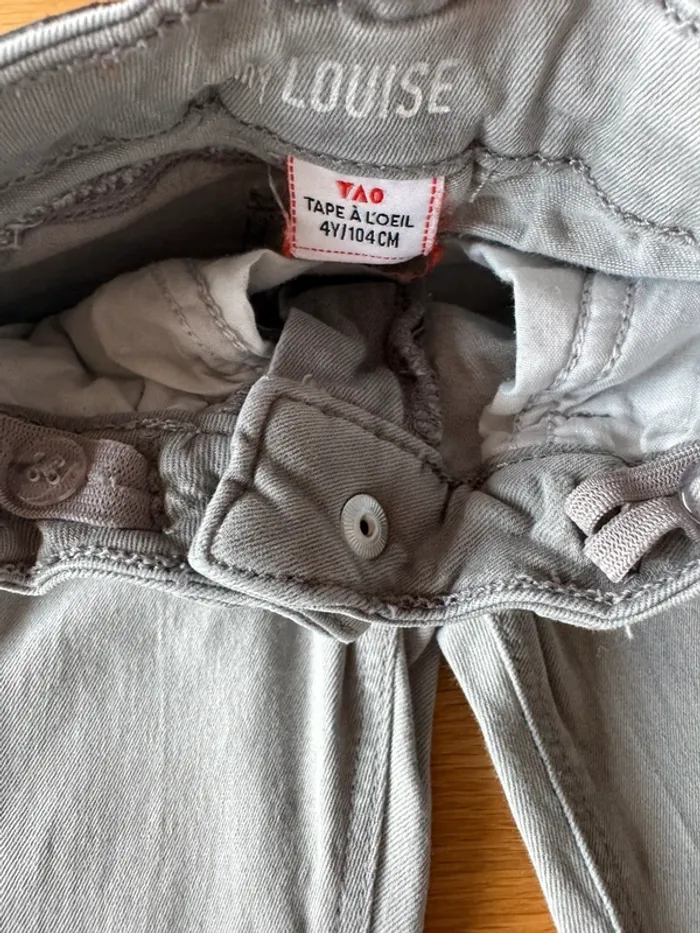 Jeans gris coupe skinny modèle Louise - Taille 4 Ans - photo numéro 9