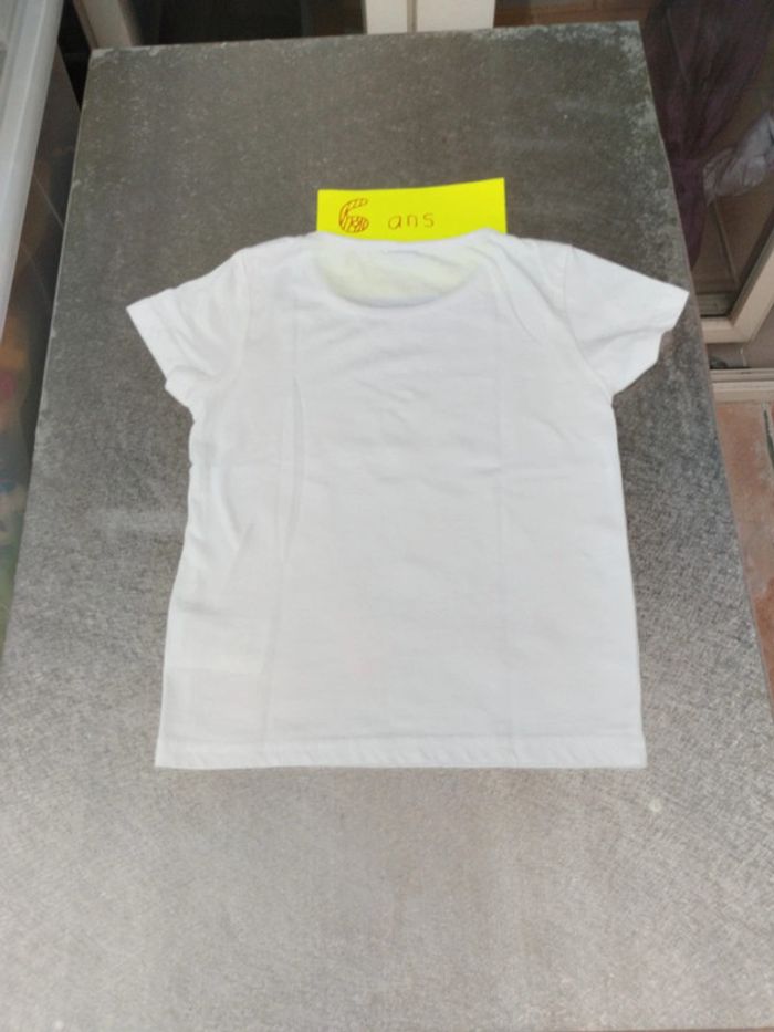 Tee-shirt manches courtes 6 ans fille blanc - photo numéro 5
