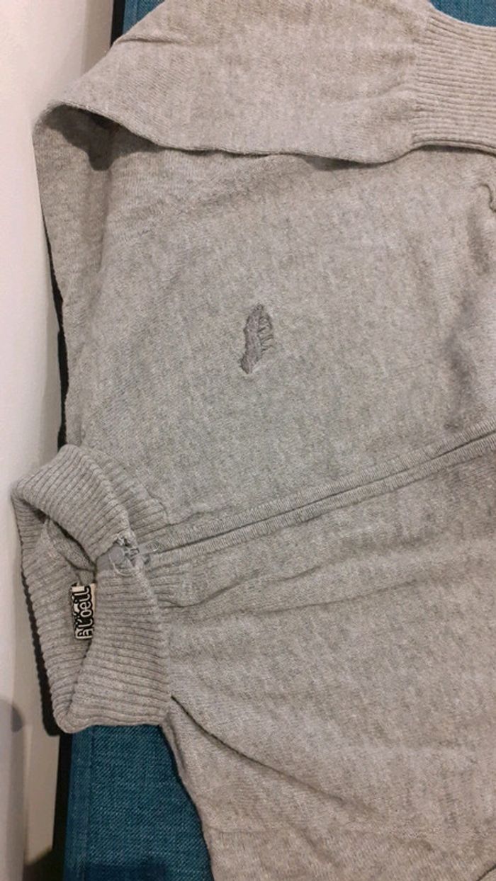 Pull zippé avec poche - photo numéro 2