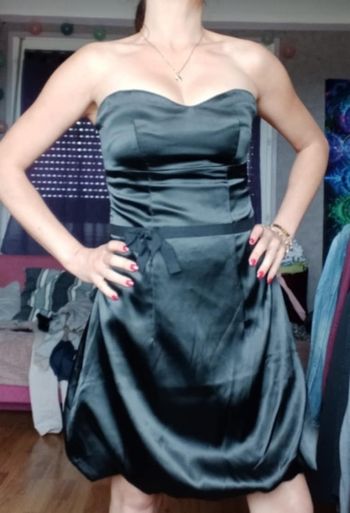 Robe bustier satinée