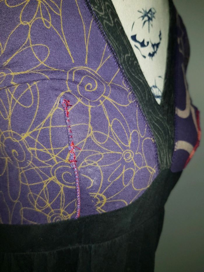 Robe à motif hiver violette et noire - photo numéro 4