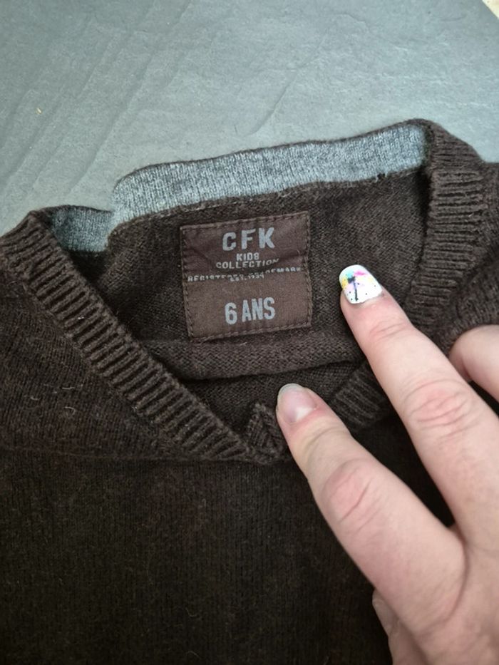 Pill marron col v - photo numéro 2