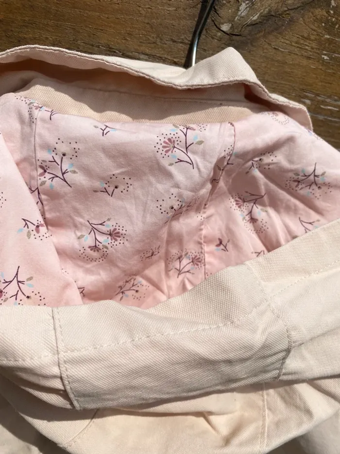 Veste imperméable trench beige rose fille sergent major 8 ans manteau coat parka - photo numéro 7