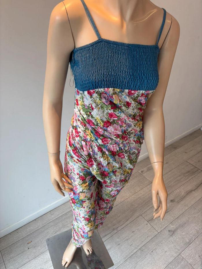 Combinaison pantalon à fleurs neuf boutique parisienne - photo numéro 4