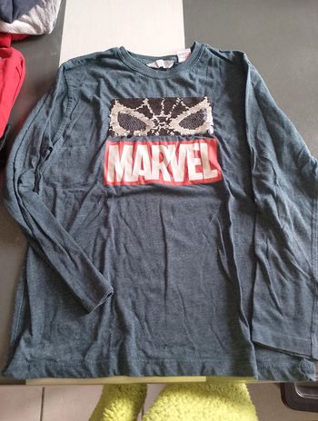 T-shirt manche longue spiderman marvel 10 ans