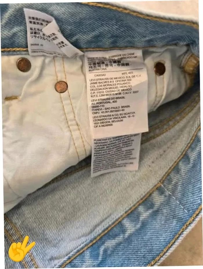 Short Levi's 501 W28 FR38 Bleu Femme Women SHO166b - photo numéro 5