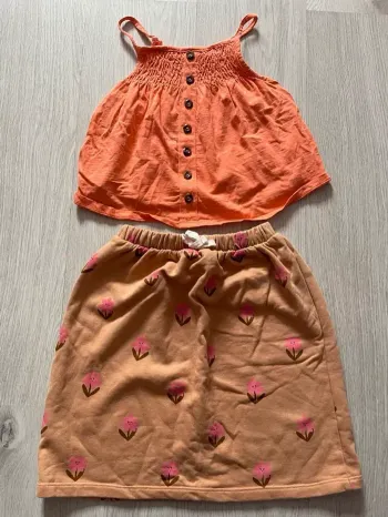 Ensemble printemps été  fille 6 ans jupe débardeur