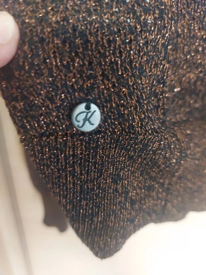 Haut dos nu marron fil doré kaporal - photo numéro 5