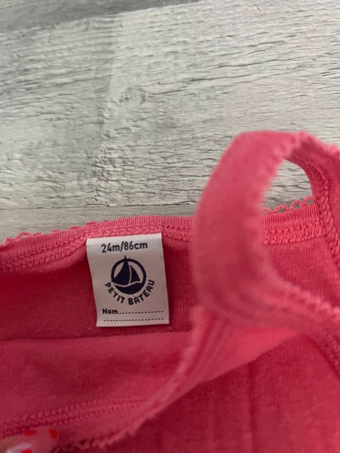 Body bretelle Petit bateau 24 mois rose - photo numéro 2